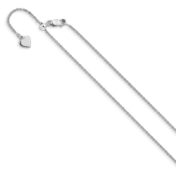 Leslie's Sterling Silver Adjustable 1.3mm Rolo Chain