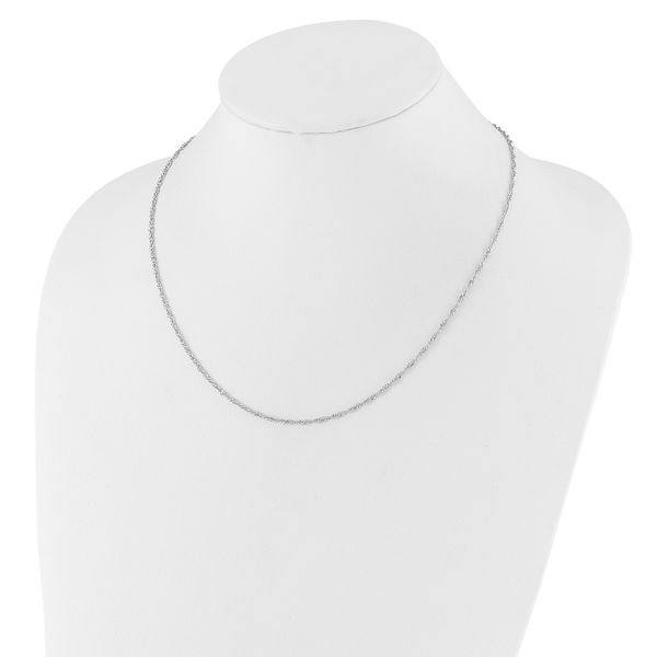 Leslie's Sterling Silver Adjustable 2mm Singapore Chain - Image 3