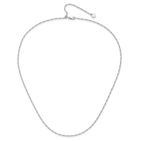 Leslie's Sterling Silver Adjustable 1.55mm Figaro Chain - Image 4