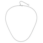 Leslie's Sterling Silver Adjustable 1.55mm Figaro Chain - Image 4