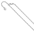 Leslie's Sterling Silver Adjustable 1.55mm Figaro Chain