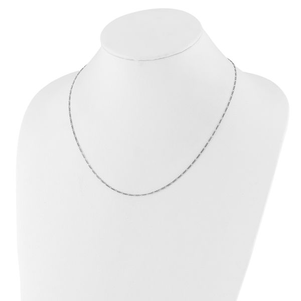 Leslie's Sterling Silver Adjustable 1.55mm Figaro Chain - Image 3