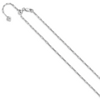 Leslie's Sterling Silver Adjustable 2mm Paperclip Flat Oval Link Chain - Image 2