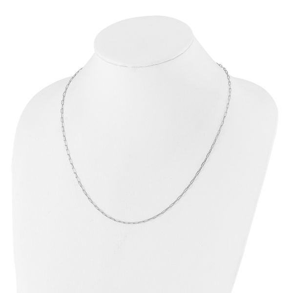 Leslie's Sterling Silver Adjustable 2mm Paperclip Flat Oval Link Chain - Image 4