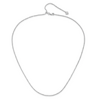 Leslie's Sterling Silver Rhodium-plated Diamond-cut Adjustable Snake Chain - Image 4