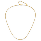 Leslie's Sterling Silver Adjustable Gold-plated 1.3mm Spiga Chain - Image 4