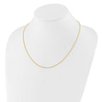 Leslie's Sterling Silver Adjustable Gold-plated 1.3mm Spiga Chain - Image 3