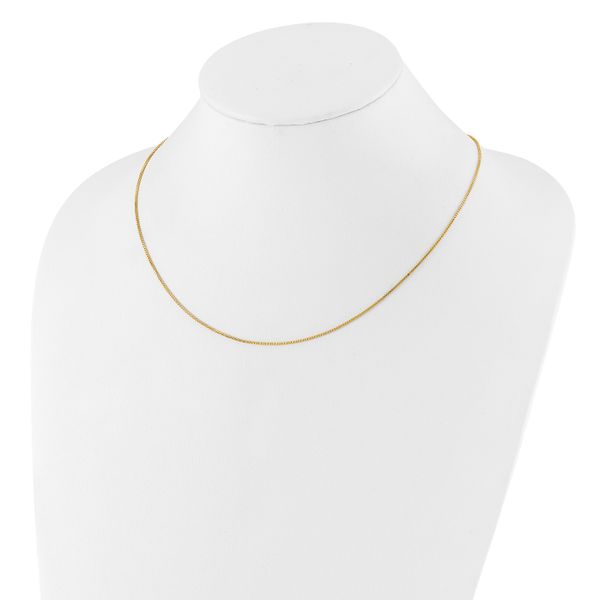 Leslie's Sterling Silver Gold-plated Adjustable .95mm Box Chain - Image 3