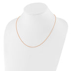 Leslie's Sterling Silver Adjustable Rose Gold-plated 1.3mm Spiga Chain - Image 3