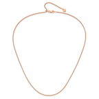 Leslie's Sterling Silver Adjustable Rose Gold-plated 1.3mm Spiga Chain - Image 4