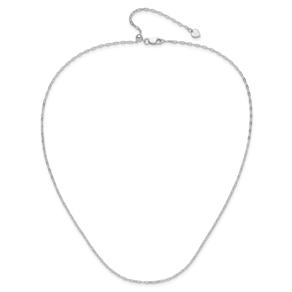 Leslie's Sterling Silver Adjustable 2mm Flat Oval Chain - Image 4