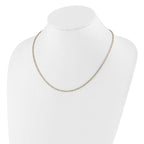 Leslie's Sterling Silver w/Gold-tone Adjustable 2mm Cyclone Chain - Image 3