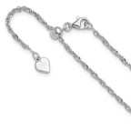 Leslie's Sterling Silver Adjustable 1.6mm Singapore Chain