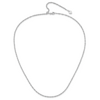 Leslie's Sterling Silver Adjustable 1.6mm Singapore Chain - Image 4