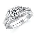 14k White Gold Bridal Set