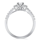 14k White Gold Bridal Set - Image 4