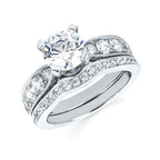 14k White Gold Bridal Set
