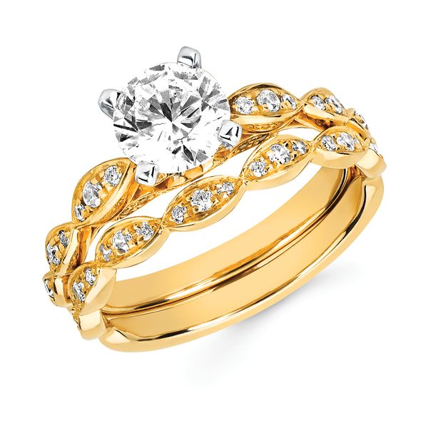 14k Yellow Gold Bridal Set