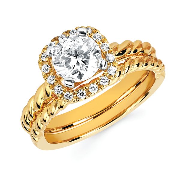 14k Yellow Gold Bridal Set