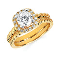 14k Yellow Gold Bridal Set