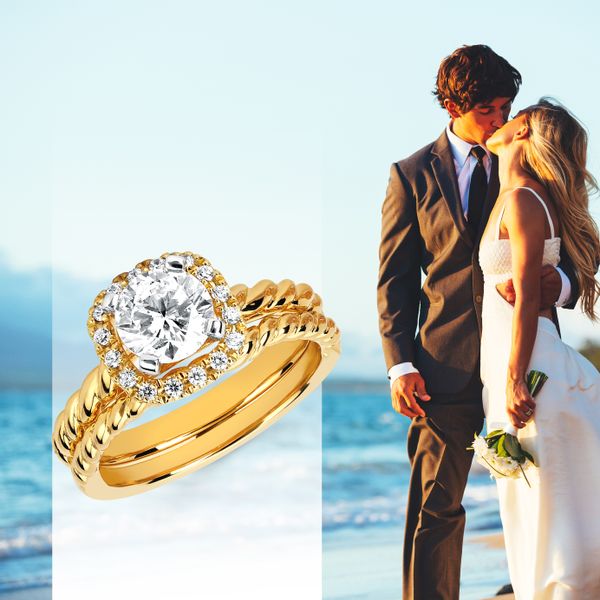 14k Yellow Gold Bridal Set - Image 5