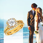 14k Yellow Gold Bridal Set - Image 5