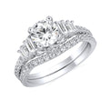 14k White Gold Bridal Set