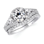 14k White Gold Bridal Set