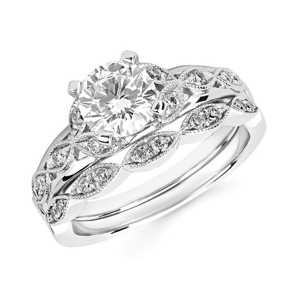 14k White Gold Bridal Set