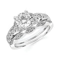 14k White Gold Bridal Set