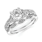 14k White Gold Bridal Set
