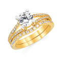 14k Yellow Gold Bridal Set