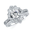 14k White Gold Bridal Set