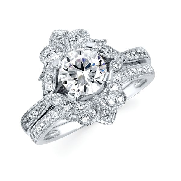 14k White Gold Bridal Set
