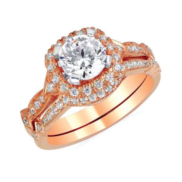 14k Rose Gold Bridal Set