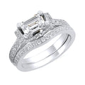 14k White Gold Bridal Set