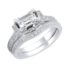 14k White Gold Bridal Set