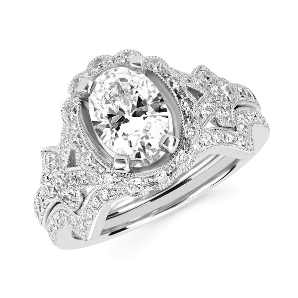 14k White Gold Bridal Set