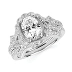14k White Gold Bridal Set