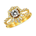 14k Yellow Gold Bridal Set