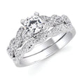 14k White Gold Bridal Set