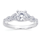 14k White Gold Bridal Set - Image 2