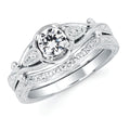 14k White Gold Bridal Set