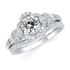 14k White Gold Bridal Set