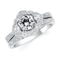 14k White Gold Bridal Set