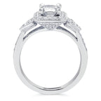 14k White Gold Bridal Set - Image 4