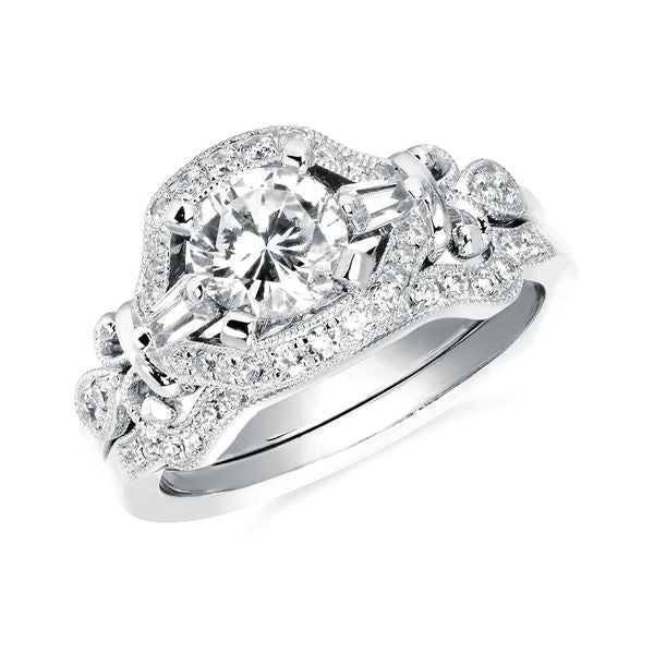 14k White Gold Bridal Set