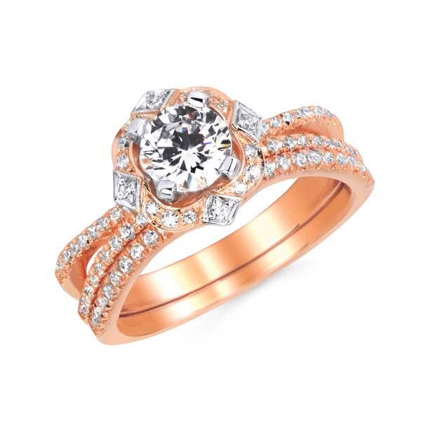 14k Rose Gold Bridal Set