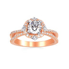14k Rose Gold Bridal Set - Image 2