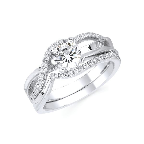 14k White Gold Bridal Set